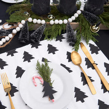 Christmas Black & White Forest Table Runner