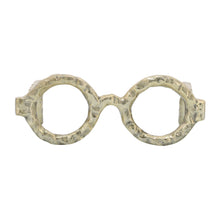 Metal Abstract Eyeglasses Sculpture Home Decor - Gold, 3 in.