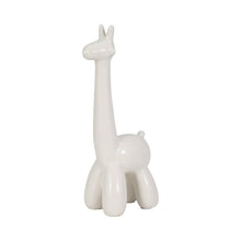 Sculpture - White Ceramic Giraffe Balloon Animal, 13 in.