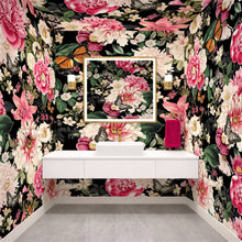 Floral Fantasy Blooms & Butterflies — Bold Florals Luxury Wallpaper Mural: Sample/Swatch / Peel-stick