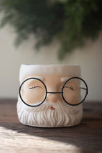 Set of 2 Concrete Santa Planters