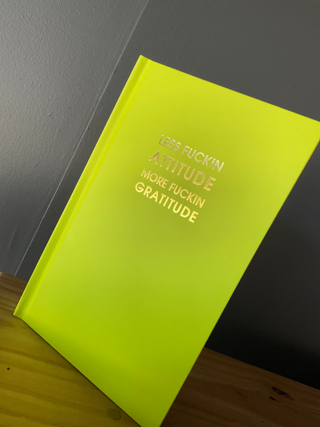 Less Fuckin Attitude, More Fuckin Gratitude notebook