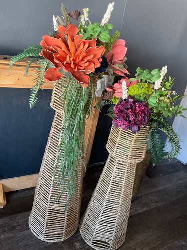 Tall Wicker Floral