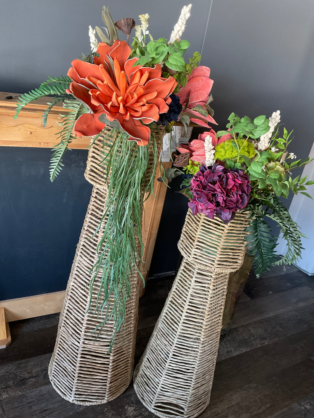 Tall Wicker Floral