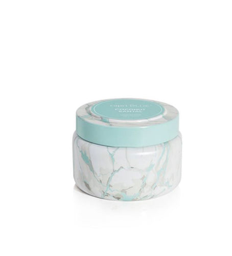 COCONUT SANTAL MODERN MARBLE PRINTED TRAVEL TIN, 8.5 oz