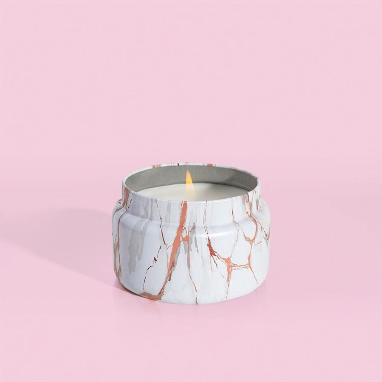HAVANAH VANILLA MODERN MARBLE PRINTED TRAVEL TIN, 8.5 oz