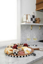 Round Bistro Checkered Charcuterie Board