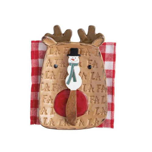 Reindeer Tray & Towel Set