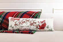 Santa Scene long Christmas Pillow