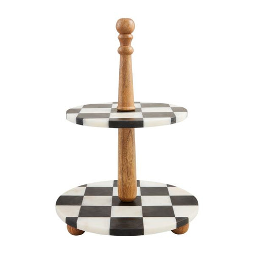 Black & White Check Tiered Server