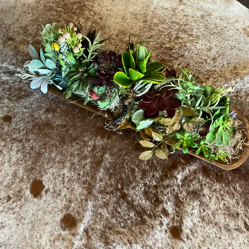 Succulent Dough Bowl Arrangement