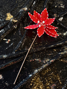 Decorative Felt Poinsettia Pick