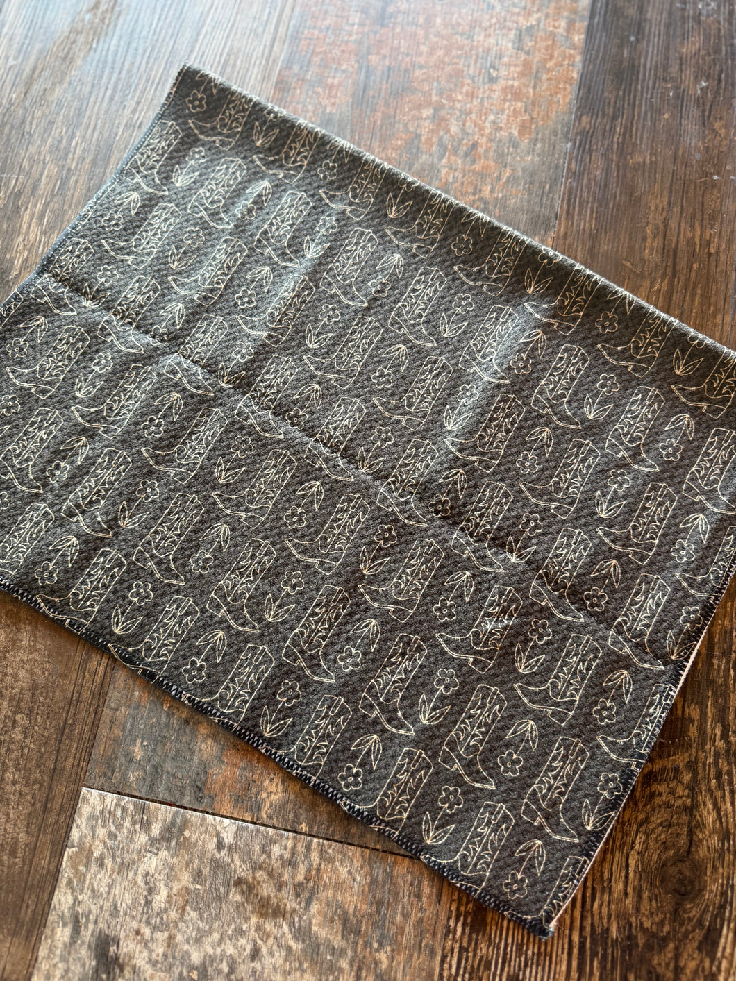 Waffle Dish Towel - Cowboy Boot