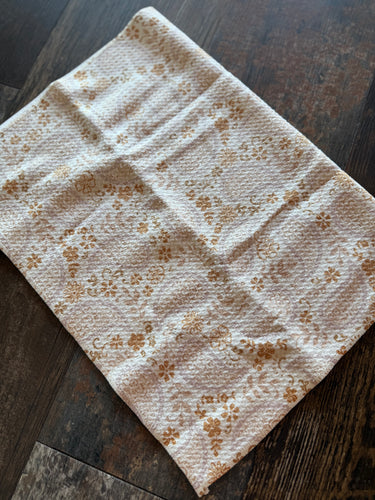 Waffle Dish Towel - Fall Floral