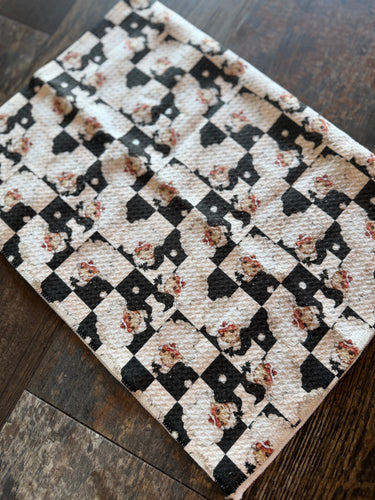 Waffle Dish Towel - Santa Head