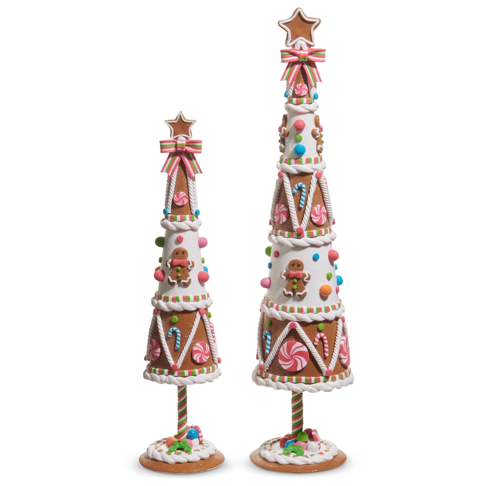 23” Gingerbread Trees Set
