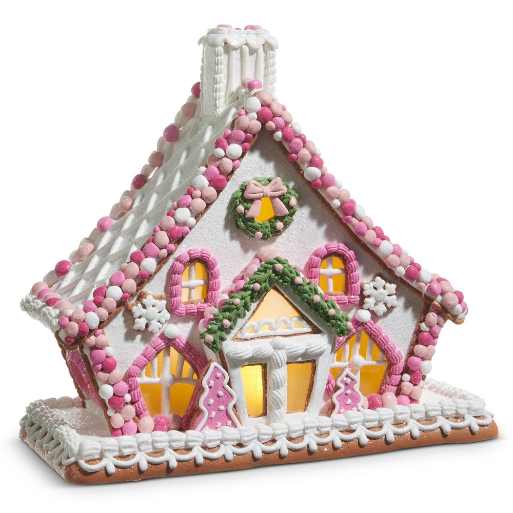 11.5” Pink Gingerbread House