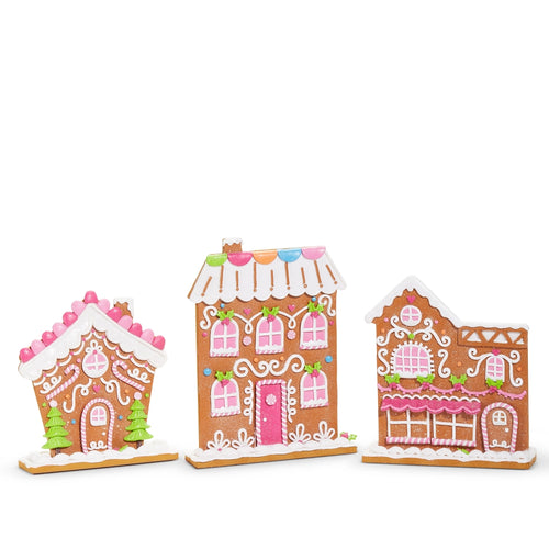 12” Bright Gingerbread Village Set