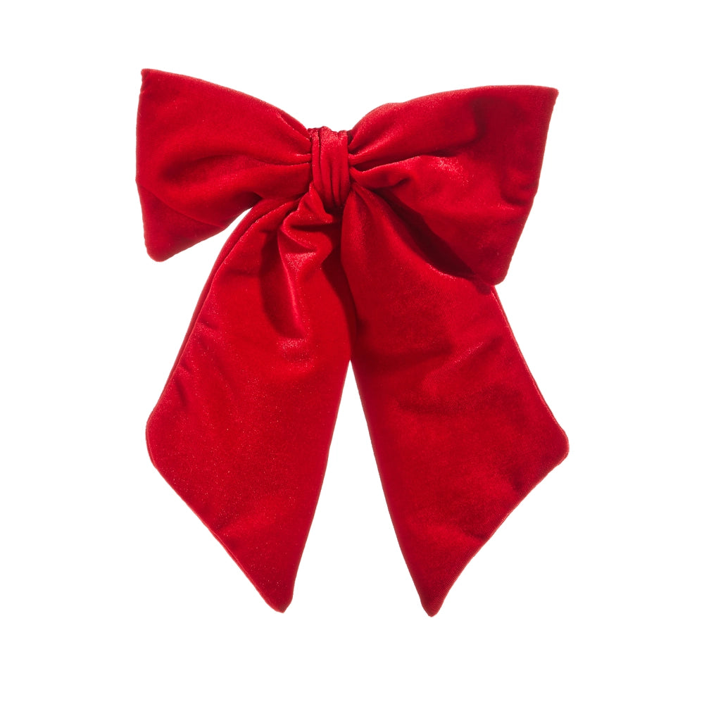 11” Red Velvet Bow Clip-On Ornament