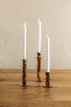 Medium Tortoise Glass Candlestick