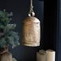 Large Antique Gold Christmas Bell