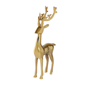 13"Gold Metal Reindeer