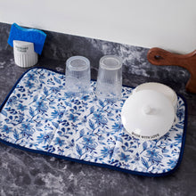 Blue Florals Drying Mat