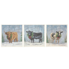 Snowy Cows Swedish Dishcloth Set