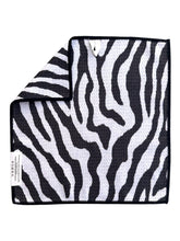 Safari Stripe: Double-Sided Washcloth: Black/White / Washcloth (12 in x 12 in)