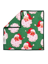 Santa Clause: Double-Sided Washcloth: Green / Washcloth (12 in x 12 in)