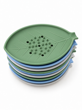 Shower Steamer Tray - Leaf Silicone Tray : Gray