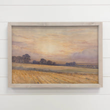 Sunset on the Field - Landscape Nature Canvas Art - Framed: 20x30" Large Canvas Art with Thick Wood Frame
