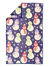 Snowy Smiles: Double-Sided Hand Towel: Blue / Hand Towel (17 in x 27 in)
