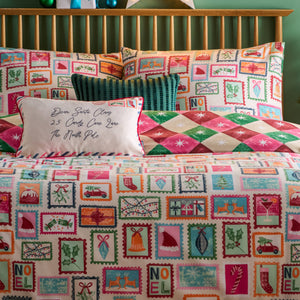 Dear Santa Printed Duvet Cover Set Multicolour: Multi / Super King