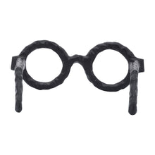 Aluminum Glam Round Glasses Sculpture - Black, 7 in.