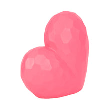 Resin Faceted Heart Decorative Sculpture - Pink, 9 in.