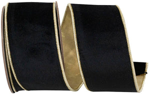 Velvet Touch Deluxe Metallic Dupioni Backed Black Wired
