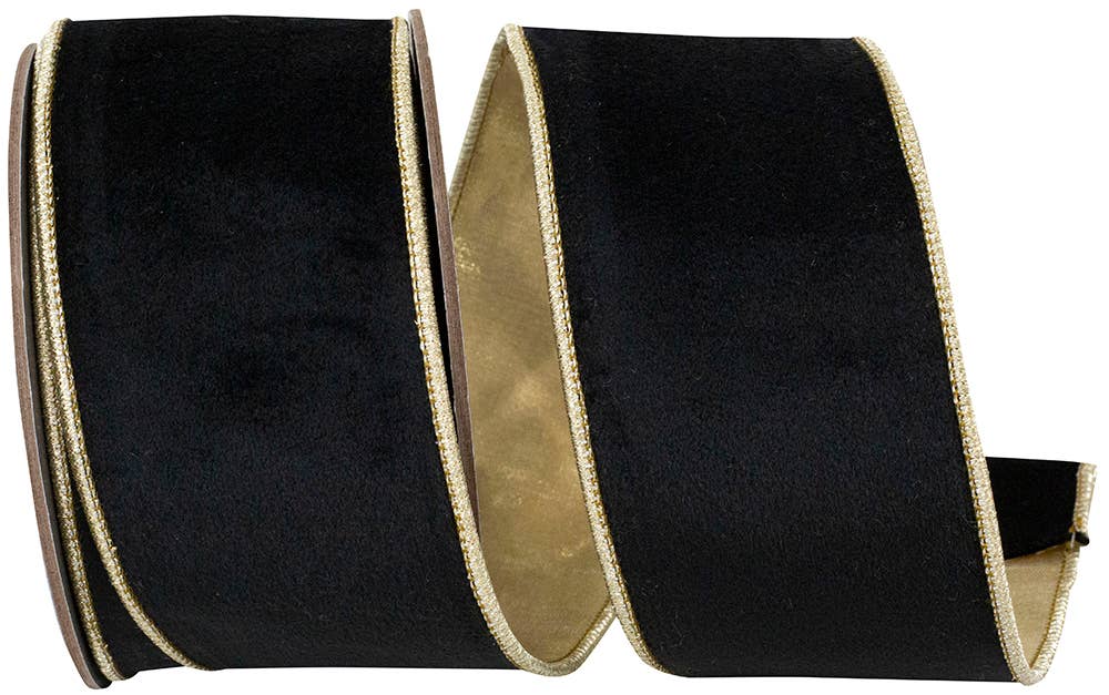 Velvet Touch Deluxe Metallic Dupioni Backed Black Wired