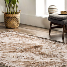 Belle Washable Geometric Area Rug: Beige / Rectangle / 5' x 8'
