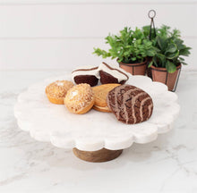 McKayla Monday Registry 
Scalloped Marble Cake Stand