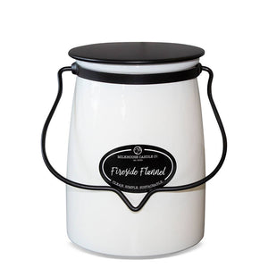 22 oz Butter Jar Candle: Fireside Flannel