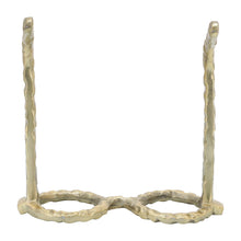 Metal Abstract Eyeglasses Sculpture Home Decor - Gold, 3 in.