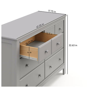 Graco® Benton 6 Drawer Double Dresser: White
