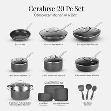 GraniteStone Ceraluxe 20 Piece Cookware set (Beige) Speckle