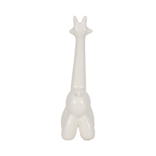 Sculpture - White Ceramic Giraffe Balloon Animal, 13 in.