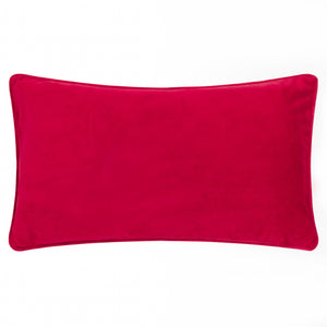 HoHoHo Velvet Piped Cushion Red: Red / Polyester Filled / 30 x 50cm