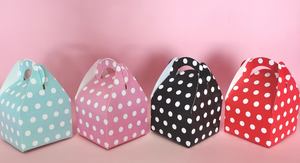 50ct. 3.5"x3.5"x2.4",4 colors Chocolate dot buckle handbag: Red