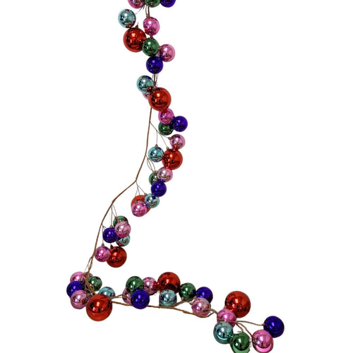 FUN AND FESTIVE CHRISTMAS BALL GARLAND MULTI 6'