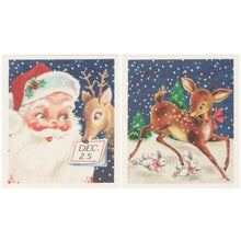 Retro Santa Claus Swedish Dishcloth Set
