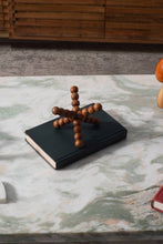 Mango Wood Beaded Jack Decorative Sculpture - Brown, 6 in.